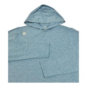 GREYSON Mens L Lightweight Blue BRRR Guide Sport Hoodie Pullover